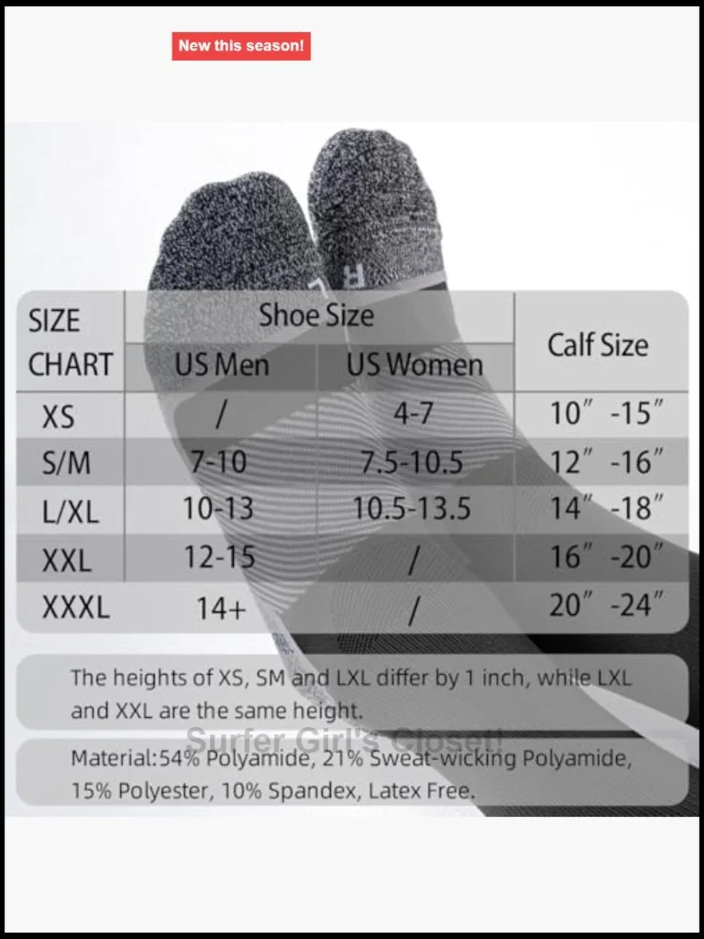 Medical Compression Socks 20-30 mmHg - 3 Pairs Knee High Support for Circulation